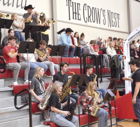 The Dale High School Jazz Band plays during halftime of the Jan. 17 girls homecoming game. Countywide &amp; Sun/Jessica Jones