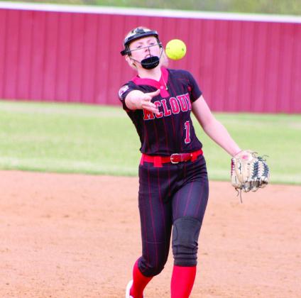 McLoud sophomore Avery Soward lofts the ball toward home. Natasha Dunagan, Countywide &amp;amp; Sun