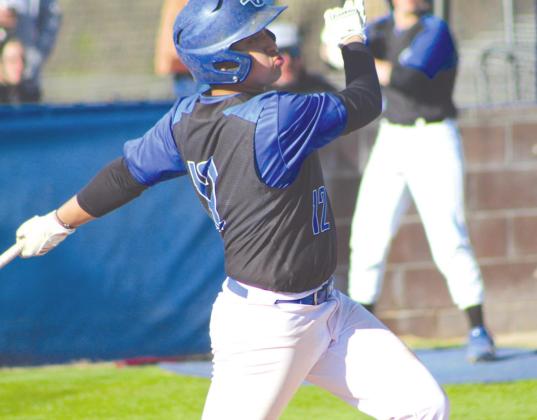 Bethel freshman Paul Villegas hits a double during the fourth inning of the first home game against Heritage Hall on April 8. The Wildcats played a double header with Heritage Hall and lost both games, 8-18 and 5-7. Countywide &amp;amp; Sun/Natasha Dunagan