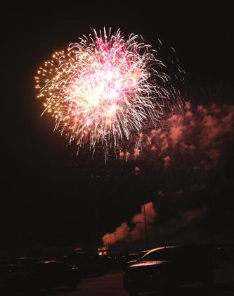 Fireworks are set off from the FireLake Ball Fields during FireLake Casino’s Independence Day event on July 3. Countywide &amp; Sun/Natasha Dunagan