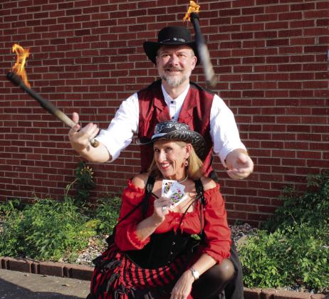 Creative Magic Productions, LLC, are nationally recognized entertainers and retired area educators 'Jack Spade' (Jeff Hames) and 'Annie Heart' (Valarie Hames), of Bethel. Photos by Natasha Dunagan, Countywide &amp;amp; Sun