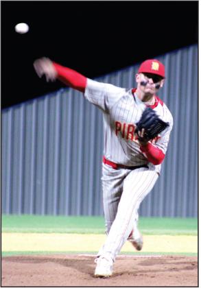 Pictured right, Dale junior Jack Rooker slings the Pall across home plate.
