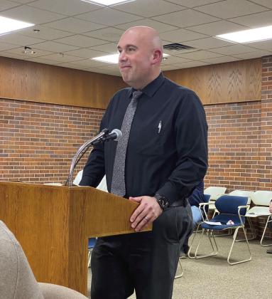 Tecumseh Public School Superintendent, Robert Kinsey, requested the Tecumseh City Council’s support of continuing the education sales tax that will be voted on April 1, 2025. Countywide &amp;amp; Sun/ Julie Talton