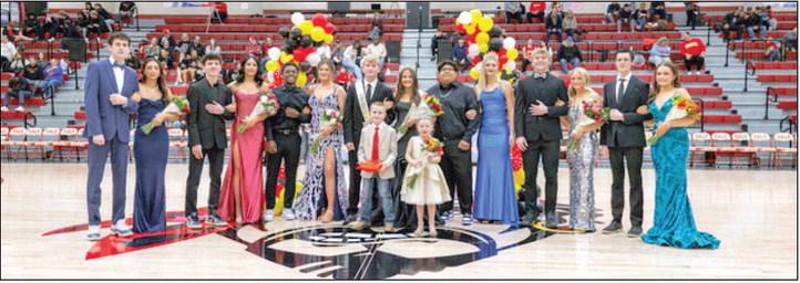 The Dale Basketball Homecoming Court poses on Jan. 30 following ceremonies. Photo courtesy of Rick Hester, Lincoln County News