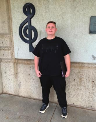 Tecumseh eight-grader Jax Johnson has been selected to participate in the Oklahoma Choral Directors Association’s Junior High All-State Choir. He will perform with the choir in Oklahoma City in January 2022. Photo provided.