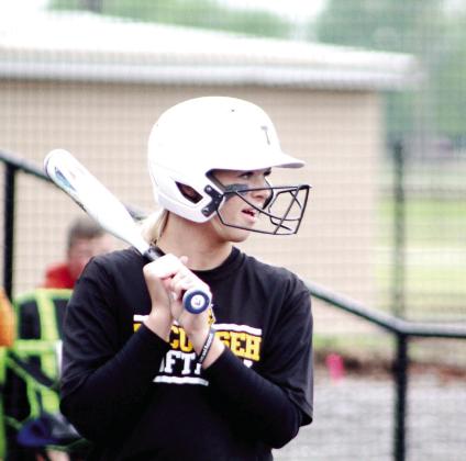 Katelyn Fleming goes to bat at the Regional game with Chandler in April. Countywide &amp;amp; Sun/Natasha Dunagan