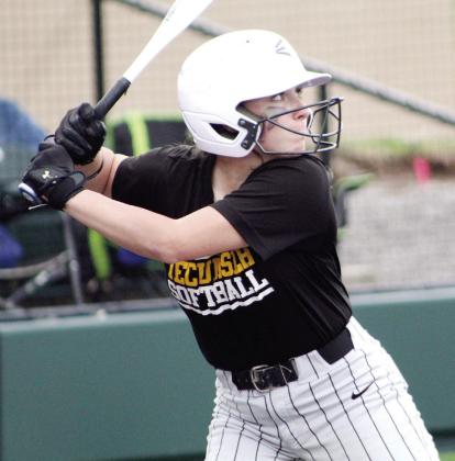 Bristin Hayes keeps her eye on the ball for Regional play.