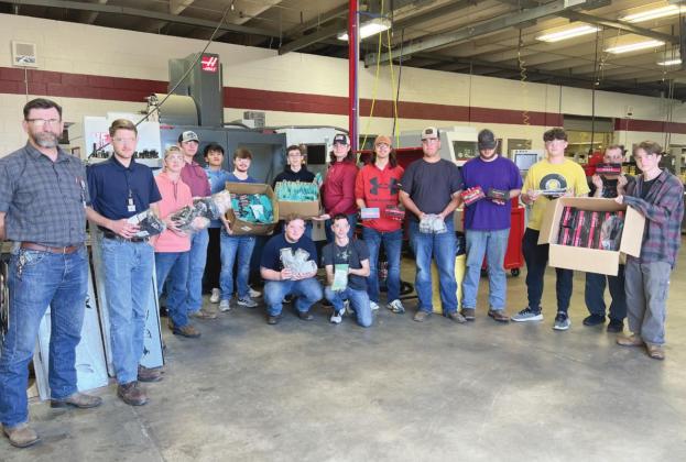 Machining Students recently collected and donated work gloves to those affected by the tornadoes in Seminole. Photo provided