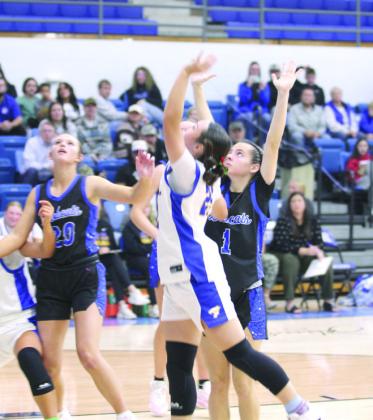 Bethel senior Ava Gascon puts up a shot, adding two points, during the Dec. 5 home game.