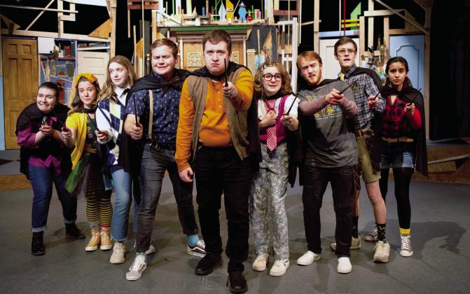 The ensemble cast for SLT’s “PUFFS” includes Helena Todd, Mia Jennings, Chiara Carpenter, Annika Jennings, Josh Cleveland, Garrett Wheeler, Caleb Jennings, Kennedy Largent, Luke Dyer, Marilyn Bartley, Aubrey Terry and Elizabeth Mashek. Photo provided
