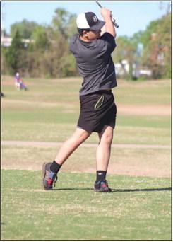 Tecumseh junior Anthony Wilson drives during the Tecumseh Boys Golf Invitational at Fire-Lake Golf Course. Wilson scored 110 at the tournament. Countywide &amp;amp; Sun/ Natasha Dunagan