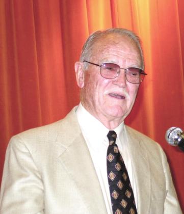 Alva Melot speaks to the crowd during an event in 2005. File photo