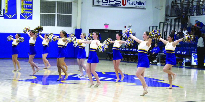 The Bethel High School Pom Team performs during halftime of the Jan. 7 Lady Wildcats home game with Mount St. Mary. Countywide &amp; Sun/ Natasha Dunagan