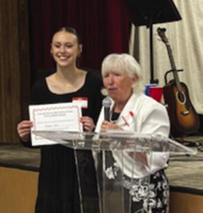 Scholarship Recipient, Natalie Peters and Alumni President, Regina (Sounders) McAfee.
