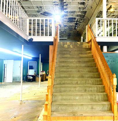 The Guilded Grayland began demo/remodeling the front of their property which used to house Marquis Furnature. So far, that's included removing a wall and uncovering seven layers of flooring.