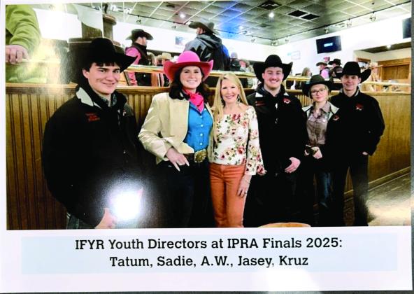 IFYR Youth Directors at IPRA Finals 2025: Tatum, Sadie, Commissioner Melissa Dennis, A.W., Jasey, Kruz
