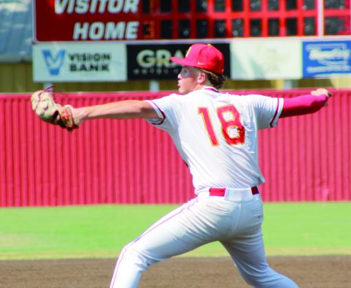 Dale senior Briar Turman winds up for the pitch.