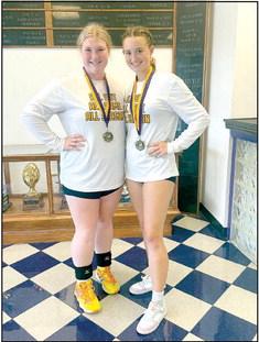 Two Lady Savages pictured above named to All Tournament Team. From rom left: Piper Goodson and Chloe Kelsey. Photo provided