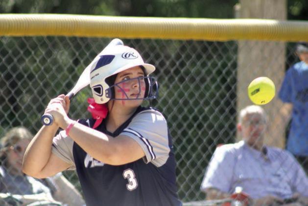 Asher freshman Chloee Dobbs watches a ball pass by before she gets to walk. Natasha Dunagan, Countywide &amp; Sun