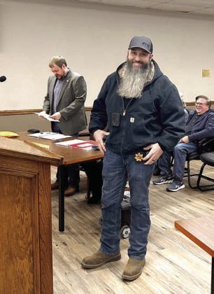 City of McLoud Code Enforcement Officer Andy Hughes was recognized at the Jan. 23 meeting. Countywide &amp; Sun/Suzie Campbell