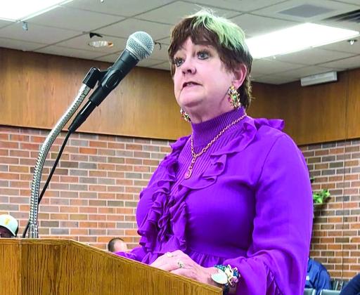 Fran Topping addressed the Tecumseh City Council about Rags 2 Runway, taking place on April 25, with a sign-up deadline of Friday, the 10th. Project:SAFE will be the benefactor. She also challenged Tecumseh to show up and help raise more money than Shawnee. Julie Talton, Countywide &amp; Sun