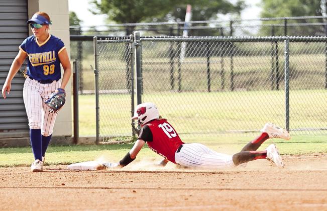 NRC's Sophie Morris steals third in district play against Berryhill. This win puts the team at 2-0 in district play.