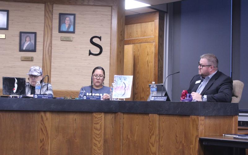 Superintendent Dr. Jason James speaks at the Feb. 9 meeting.