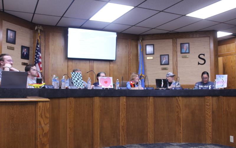 Shawnee Public Schools Board of Education and student artwork