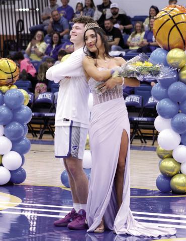 Bethel High School held their Basketball Homecoming ceremony before the Lady Wildcats game on Feb. 6. They crowned senior Layla Menhusen as Queen, and she is escorted by fellow senior Luke Quinter.