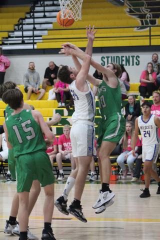 Bethel senior Bronc Robbins is fouled in the fourth quarter of the Jones game on Feb. 13. The Wildcats won by one point, 56-55. On Feb. 17, they beat Okmulgee to win Districts, 65-63. Today (Feb. 23) they will play at Prague in Regionals at 7:30. Countywide &amp; Sun/Natasha Dunagan