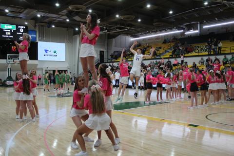 Bethel Cheerleaders and the Starting Lineup