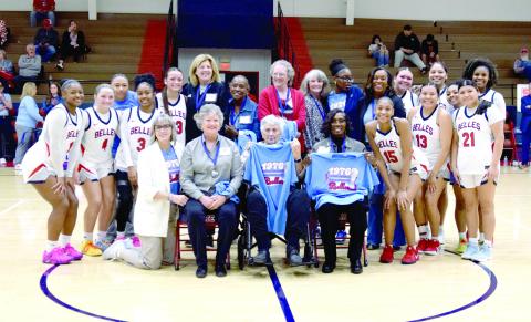 The 1976 Seminole Junior College Belles were honored during halftime of the SSC game in honor of their 50th Anniversary National Championship. The coach and seven players from the '76 team were in attendance. The current Belle's team absorbed some good luck and beat out their opponents, the Northern Mavericks, 71-62 to improve their record to 12-10. Julie Talton, Countywide &amp;amp; Sun
