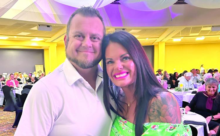 Steven and Ashley Radford, Seminole Auto Sales, won the bidding war for the first cake sold during the live auction at the Project Safe Honey Do Auction Event. The couple purchased the cake for $2,600. The second matching bidder was Hollie Coffman. $14,000 was raised during the cake auction and then doubled with the matching funds from the Paul Milburn Foundation. Countywide &amp; Sun/Suzie Campbell
