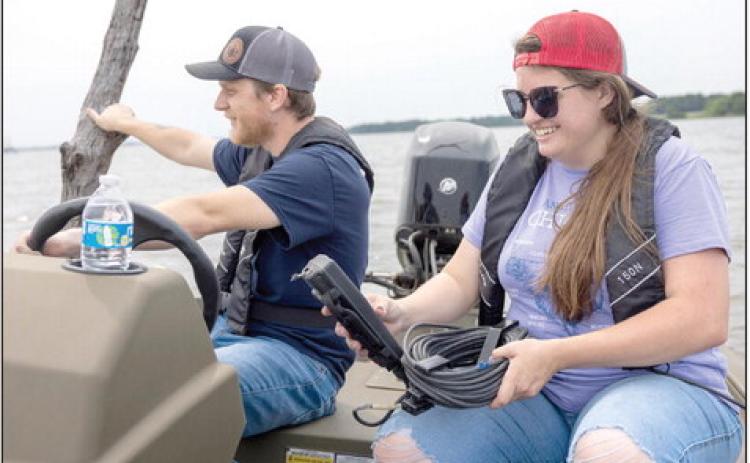 The CPN Environmental Department keeps a close eye on local water quality using a water quality sonde. Photo provided by CPN