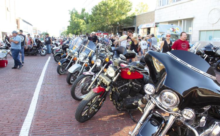 Looking South on Bell Street toward Main, there were hundreds of motorcycles at the second monthly Bikes on Bell Shawnee Bike Night on July 18. Part of the proceeds from Bikes on Bell went to the Shawnee High School Band Boosters, according to a Facebook post. With live music, vendors and food trucks, the next event will be held on Aug. 15, 6-10 pm. For more information, visit their Facebook page. Countywide & Sun/ Natasha Dunagan