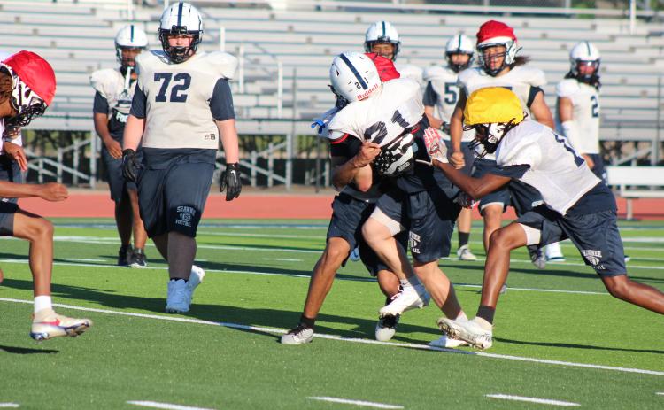 Football Wolves Play for First Time on Turf