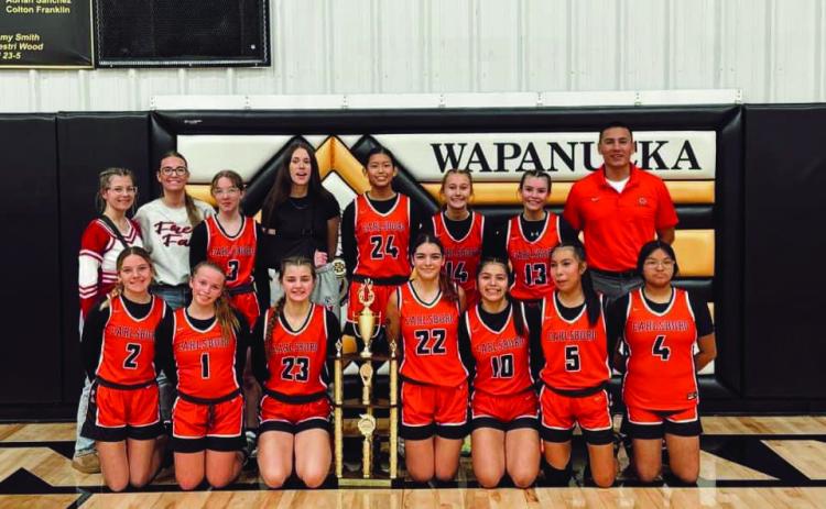 The Earlsboro Lady Wildcats placed third in the Wapanucka Invitational Tournament. Mia Tanyan (FR) and Quintin “Q” Lena (JR) were named to the All Tournament Team. The Earlsboro Wildcats are currently ranked #8 in Class B (were #6 during the tournament). Photo provided