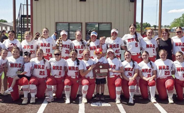 On Thursday, May 1, The North Rock Creek Lady Cougars softball team beat Perkins-Tryon (15-0) and Broken Bow (4-3) to become regional champions. The Lady Cougars have also been named Academic State Champions. Photo provided