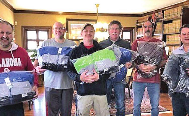 2021 West Coat Donation Program Pictured (LtoR) SA volunteer Josh Chastain; SA staff members Kyle Donaghey and Jonathan Campbell; West Managing Director Bradley West; West Legal Assistant Bart West; and West.jpg