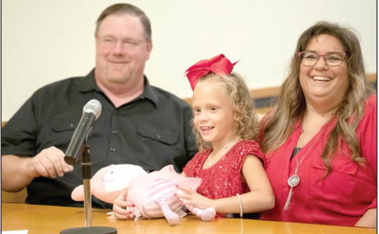 Jackie Climer, Adalynn Grace Climer and Scherry Climer talk about their adoption journey. Photo provided