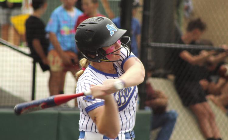 Bethel sophomore Lilly Ingmire prepares to hit a home run in the Class 5A State Quarterfinal game against Lone Grove, held at FireLake Ball Fields on May 5. The Lady Wildcats lost, 1-11, and end their season with a record of 24-7. Photos by Natasha Dunagan, Countywide &amp; Sun