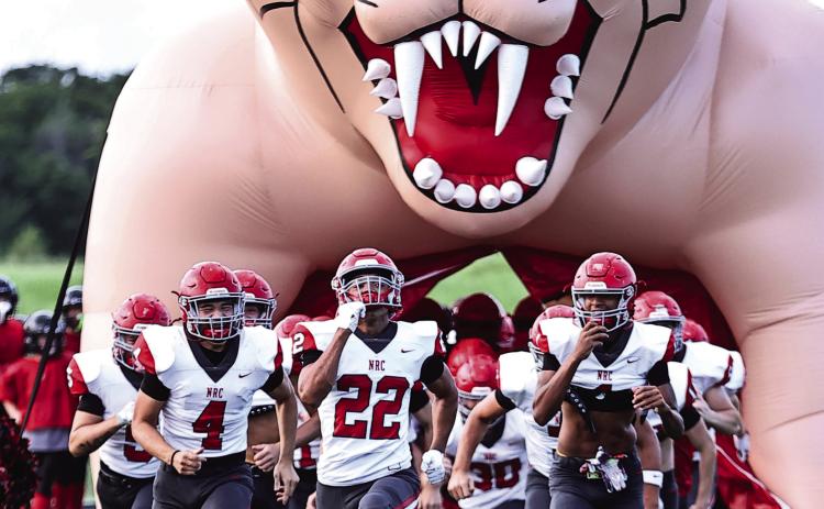 North Rock Creek’s football team did a test run out of the new tunnel. Photo provided by Gowin Photograph