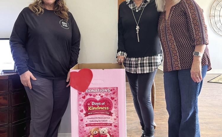 Ladies at BHHS Benchmark Realty took time to pose with the donation box left at their office. Stop by and say hi and leave a donation for the kids in our community who are facing issues that even adults should not be facing. Suzie Campbell, Countywide &amp; Sun