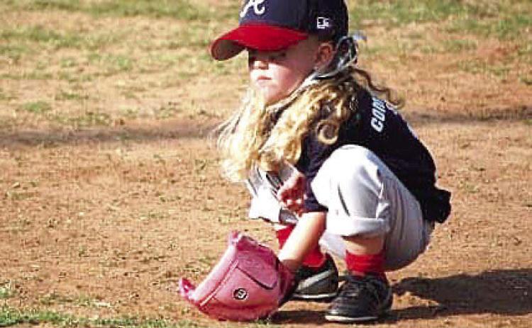 Brooklyn Duff plays “Wee Ball” at four years old. Duff is now a junior at Bethel HIgh School and will be playing softball in Italy in July. Photo provided by Julie Talton.
