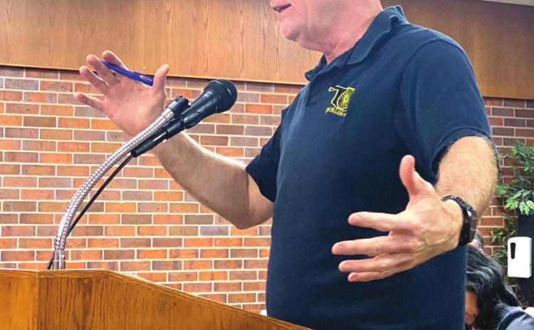 Craig MacIntyre with spOKeLAHOMA speaks to Tecumseh City Council about the Fenrir Unchaind event he is putting together for June 4. Countywide &amp; Sun/Suzie Campbell
