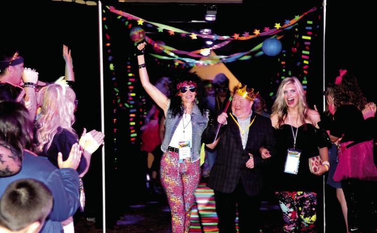 Melissa Dennis and Abby Thompson were paired up with SCI PEEP Ronnie Vantine. They, along with all other PEEPs, were excitedly introduced on the neon carpet as they entered a Night to Dream.