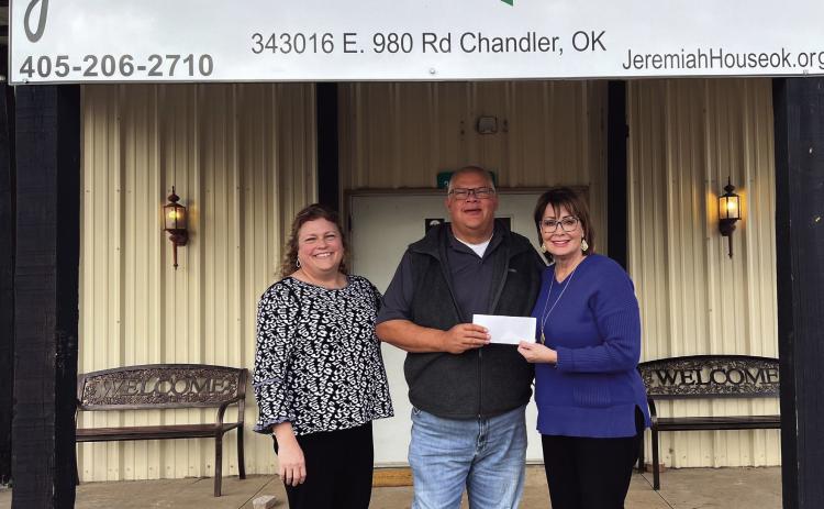 Kathy Laster, Ph.D., MBA President &amp; CEO Avedis Foundation (pictured right) hands the grant check to Michael Bateman, CEO Jeremiah House, Inc. (center). Tracy Meeuwsen, Program Director Avedis Foundation joins in the celebration. The organization will now be able to purchase the property it has been leasing and grow the program helping men facing addictions and mental health issues. Photo provided