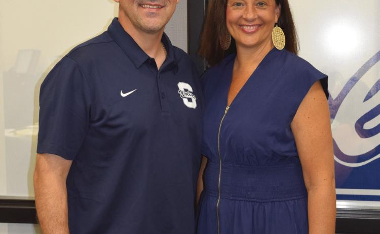 Bobby and Tara Cook take a moment to chat with the Countywide & Sun during the Meet &amp; Greet at Shawnee High School on July 29. Julie Talton, Countywide & Sun