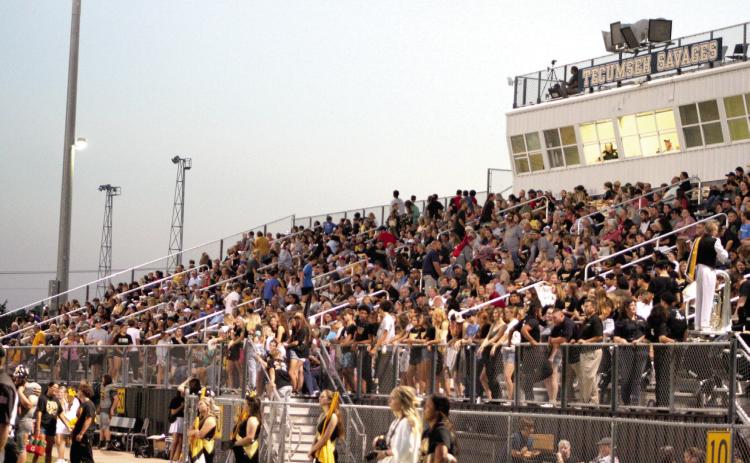 The Tecumseh Savage stands were full for Football Homecoming on Sept. 29, 2023. File photo