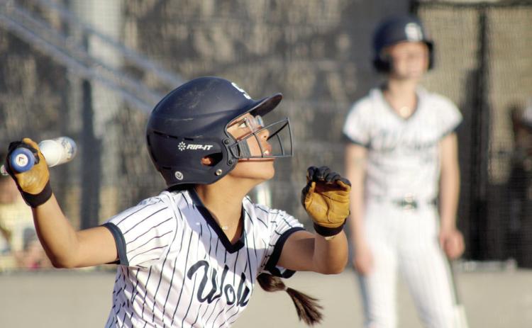 Shawnee's Jocelyn Hayes gets a hit in the game against Dale. Natasha Dunagan, Countywide & Sun